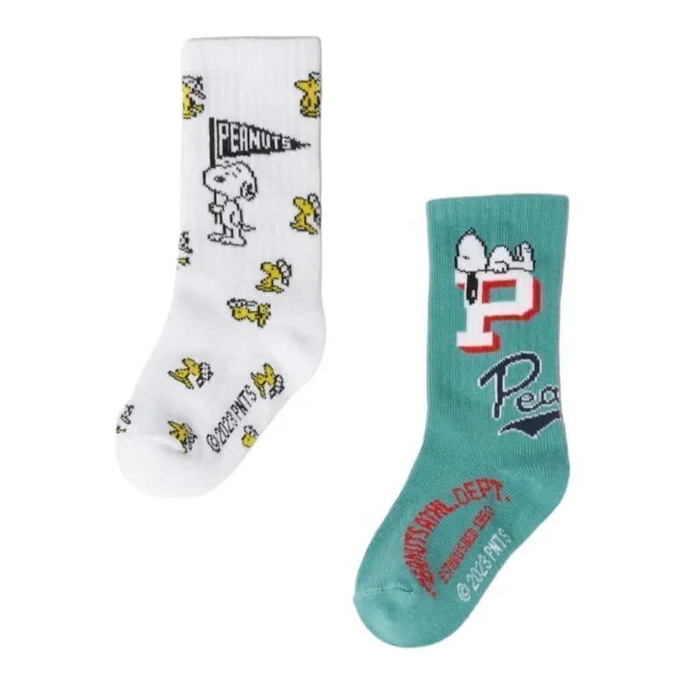 ZARA Kids | White/Green | TWO-PACK OF SNOOPY PEANUTS™ SOCKS